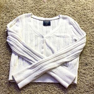 Abercrombie and Fitch white sweater